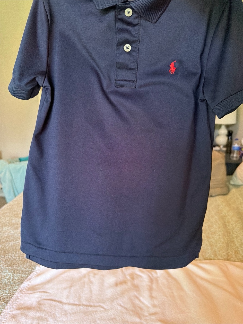 Polo by Ralph Lauren Navy Short-Sleeve Polo with Red Pony